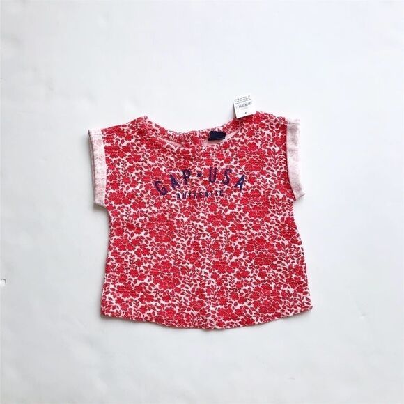 Babygap NWT floral print sweatshirt 18-24 months - Picture 1 of 2